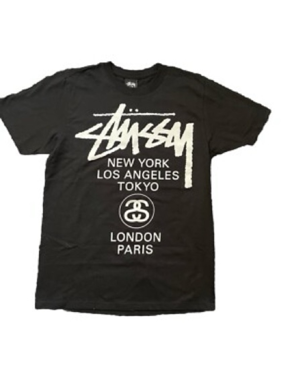 Stussy Black Tee World Tour
